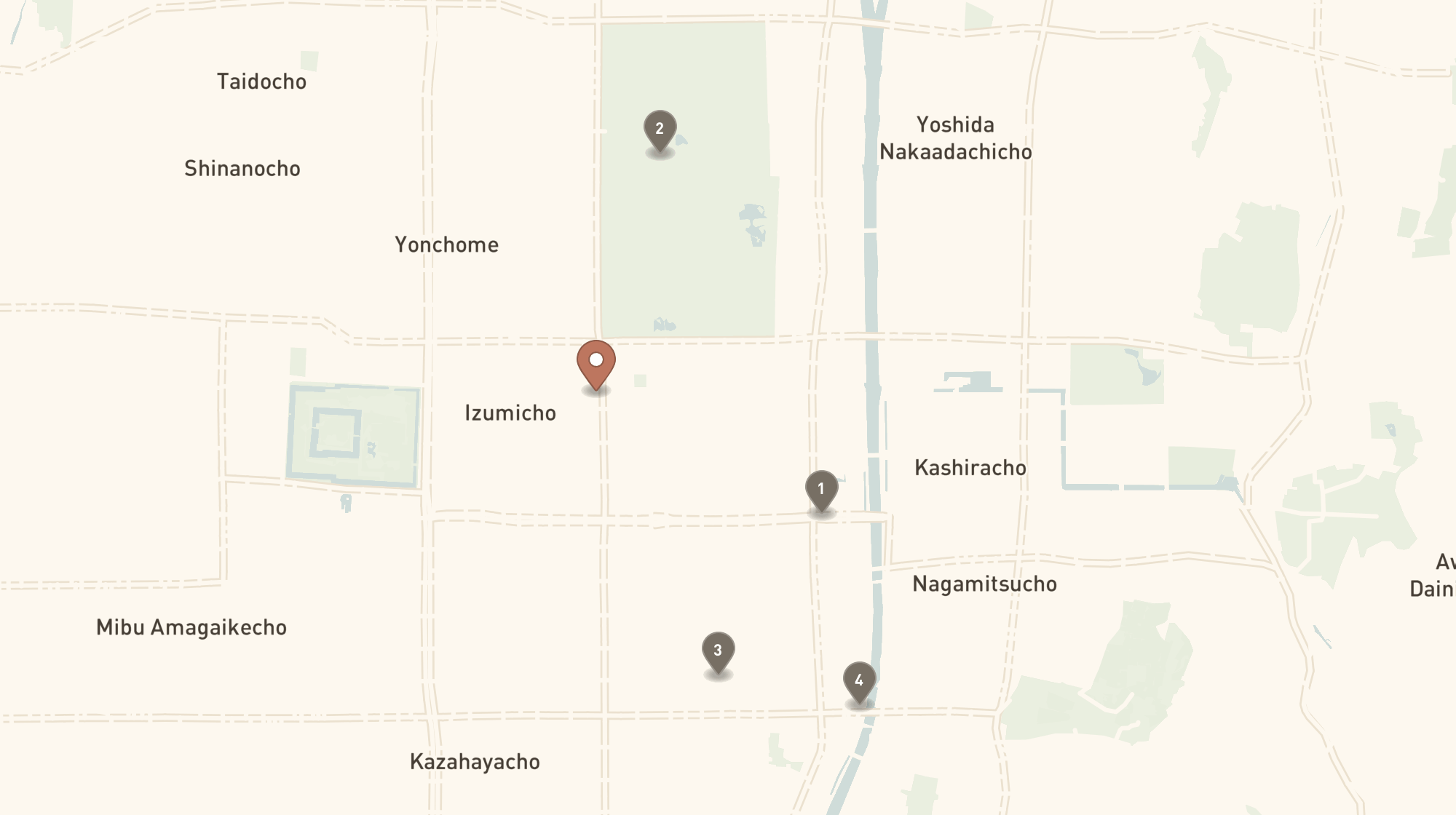 Map showing Hyatt Place Kyoto Review: A Dream Budget Hotel and nearby landmarks