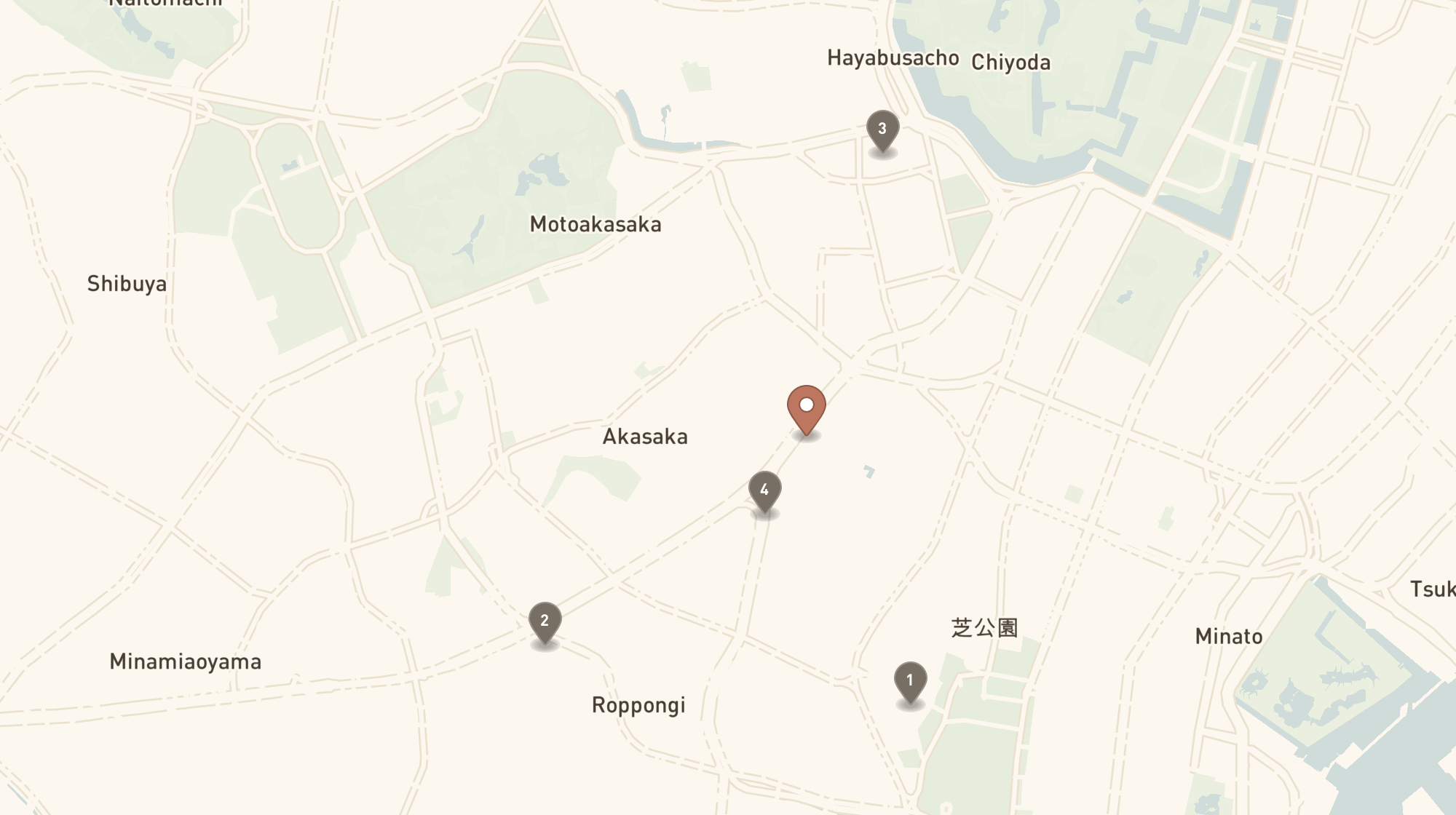 Map showing ANA InterContinental Tokyo by IHG Review: Fresher Rooms Than The Strings, With a Breakfast Caveat and nearby landmarks